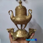 China Bronze Dragon Figurine Chocolate Holder Flamingo saffron strand quality (Close-up)