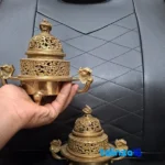 Chingan Bronze Dragon Decorative Bowl Set - Packaging view showing label and
