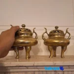 Gianlang Bronze Chocolate Bowl Unique Horned Design label and packaging view)