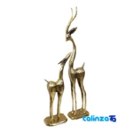 H-1185 Brass Deer Statue Decorative Set label details and pack finish (Packaging view)