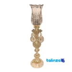 Brass Candle Holder Set H-1350 Elegant Design - Packaging view showing label and