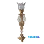 H-1355 Brass Candle Holder Set of Two label and packaging view)
