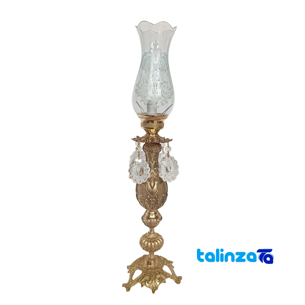 Brass Candle Holder Set Elegant Design label and packaging view)