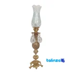Brass Candle Holder Set Elegant Design label and packaging view)