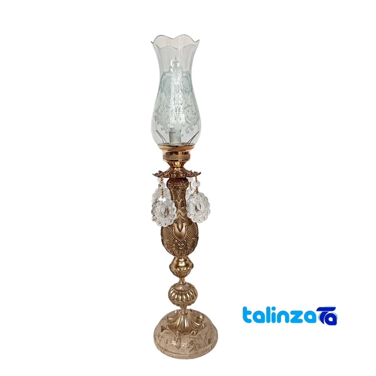 Brass Candle Holder Set H-1344 label and packaging view)