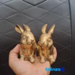 China Bronze Rabbit Statue Set of 2 - Packaging view showing label and