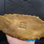 Packaging view of China Royal Peacock Bronze Statue 23x12x19 cm label and