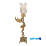 Brass Candle Holder Angel Model S-4266 Set of Two saffron strand quality (Close-up)
