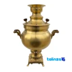 Brass Charcoal Samovar Model Tupi 33 x - Packaging view showing label and