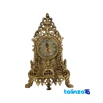 Kant Brass Desk Clock Decorative Model 20x9x34 cm - Side view showing frame depth and profile