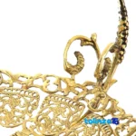 Brass Wheat-Style Fruit Bowl H-1100 50x40x45 cm - Packaging view showing label and