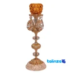 Packaging view of Brass Candle Holder Set H-1327 Elegant Design label details and pack finish