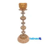 Brass Candle Holder Set H-1326 Elegant Design saffron strand quality (Close-up)
