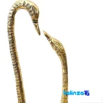 Brass Swan Sculpture Set - Elegant Home Decor 35x7x50 cm - Packaging view showing label and