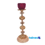 H-1325 Brass Candle Holder Set of Two label and packaging view)