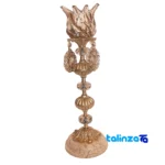 Packaging view of Brass Candle Holder Set Elegant Design label details and pack finish