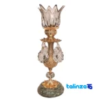 Brass Candle Holder Set of 2 Elegant Design - Packaging view showing label and
