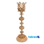 Packaging view of Brass Candle Holder Set H-1338 Elegant Design label and