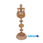 Brass Candle Holder Set H-1334 Elegant Design - Packaging view showing label and