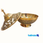 Packaging view of Bronze Nut Bowl A120 - Elegant Design label and