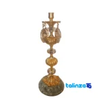 Brass Candle Holder Set H-1333 Elegant Design label and packaging view)