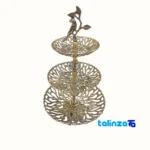 Packaging view of Bronze Dessert Stand A130 - Elegant Design label and