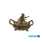 Packaging view of Bronze Chocolate Bowl with Tray A106 23x18 cm 20x10 label details and pack finish