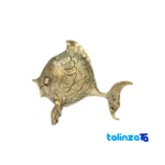 Brass Fish Figurine Charming Design 21x7x17 cm label and packaging view)