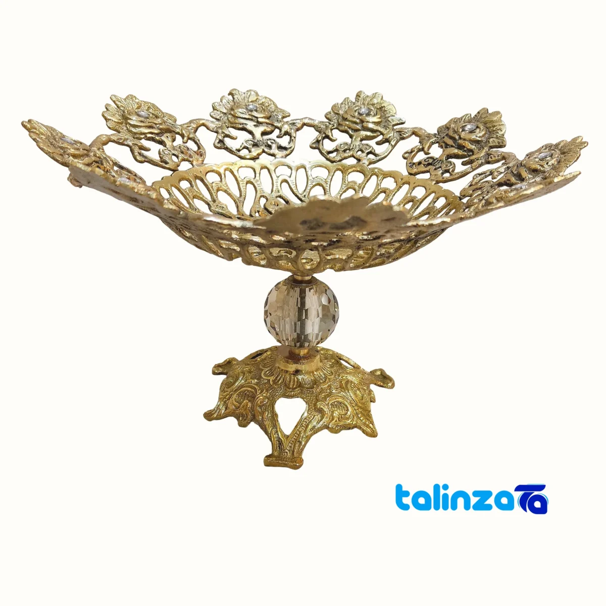 Bronze Rose Model Fruit Bowl C1017 30x30x20 cm - Packaging view showing label and