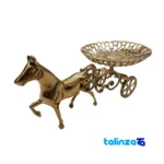 Packaging view of Bronze Carriage Candy Dish Elegant Design label and