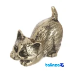 Brass Cat Decor Set - Charming Design - Packaging view showing label and