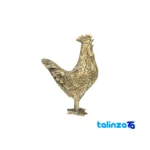Packaging view of Brass Decorative Rooster Figurine label and