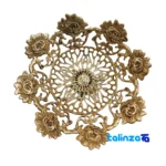 Rose Design Bronze Candy Dish 24x24x21 cm label and packaging view)