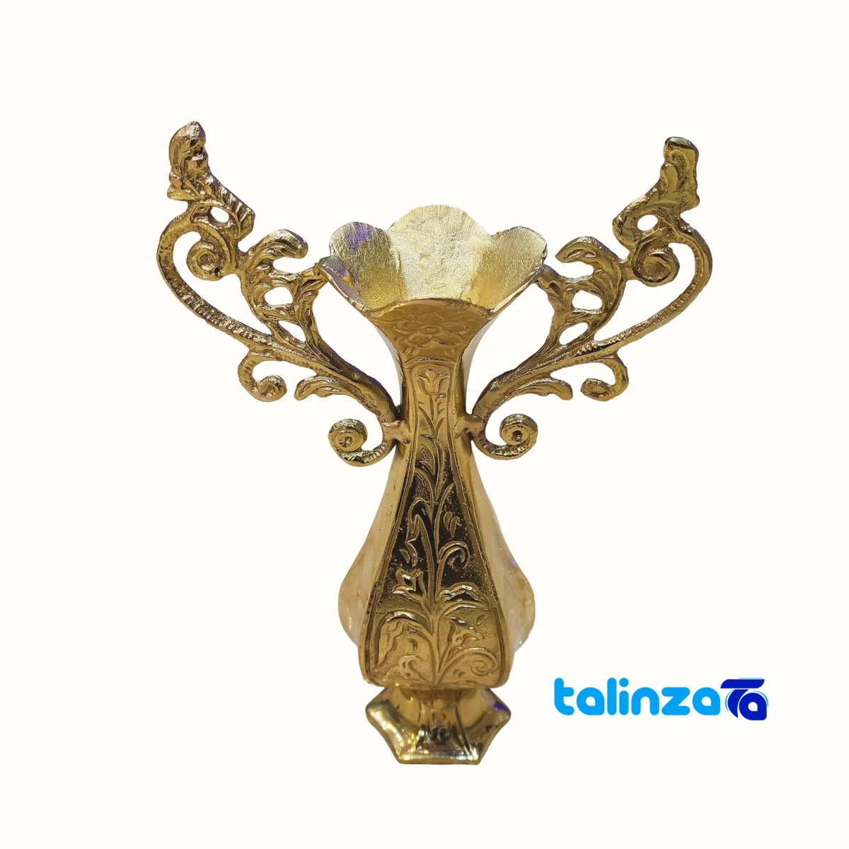 Brass Planter P107 Stylish Design 18x7x28 cm - Packaging view showing label and