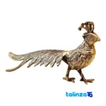 Packaging view of Brass Peacock Statue Decorative Art Piece label and