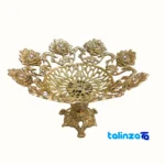 Bronze Rose Design Fruit Bowl - Packaging view showing label and