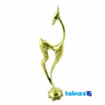 Brass Deer Figurine Set - Elegant Home Decor label and packaging view)