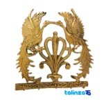 Brass Key Holder Floral Design label and packaging view)