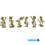 Brass Sailor Figurine H-1130 Decorative Set of 6 - Packaging view showing label details and pack finish