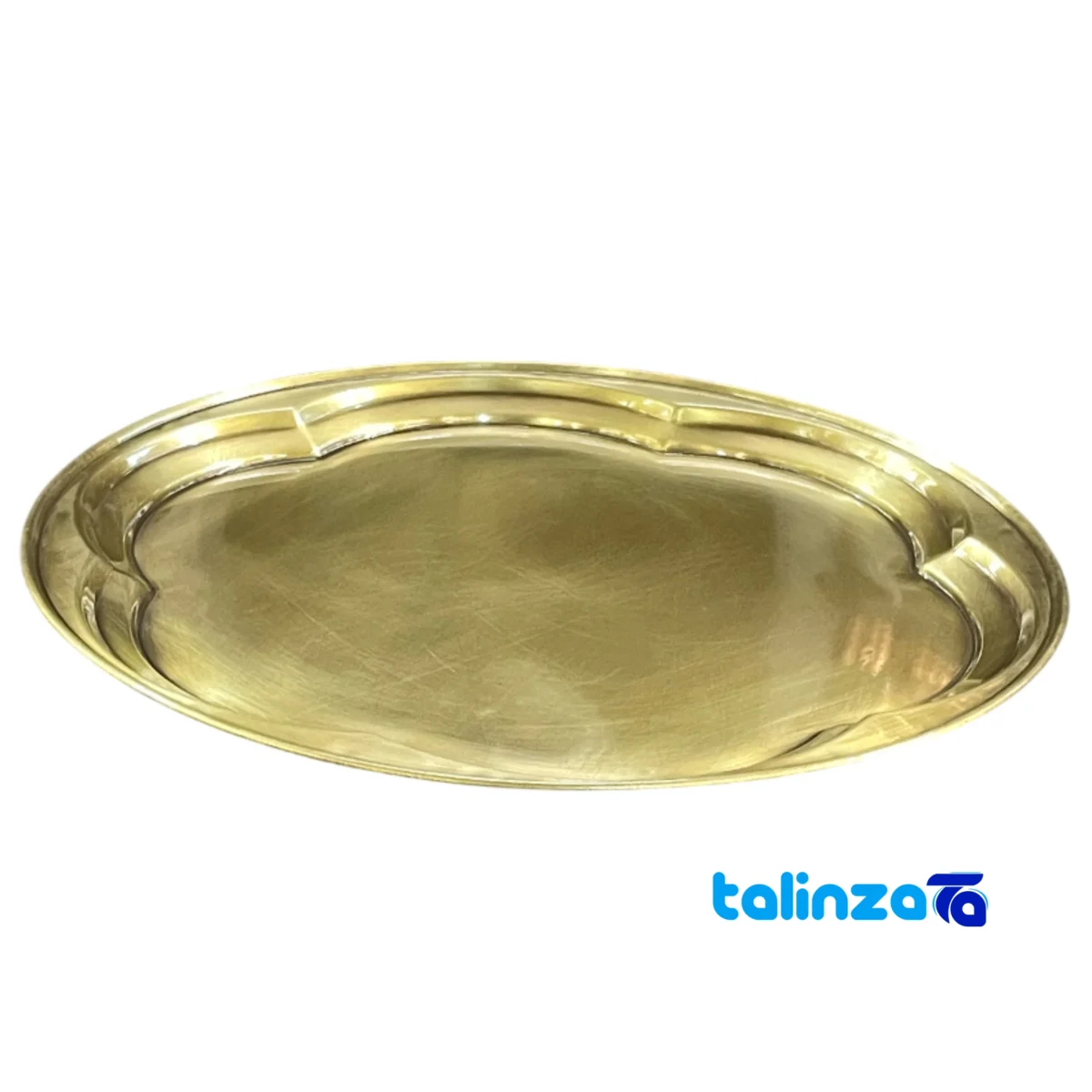 Brass Tray Model 6Qul Durable Design 30x30x2 cm label and packaging view)