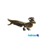 Packaging view of Bronze Peacock Sculpture M117 label details and pack finish