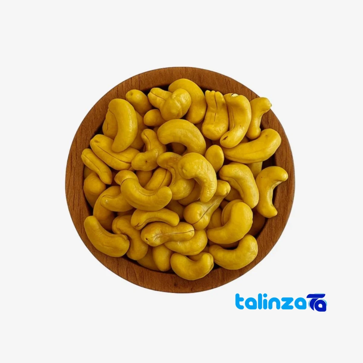 Mashhad Cashew Nuts with Saffron Flavor Savory strand quality (Close-up)