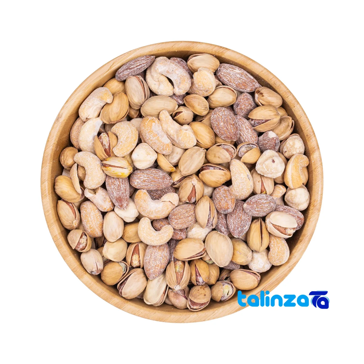 Nuts Four Salted Red Almonds Snack 1000 grams label and packaging view)
