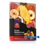 Packaging view of Zar Dried Mixed Fruit Organic label and