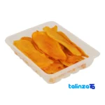 Packaging view of Akbar Rastgo Dried Mango Organic Delight label and
