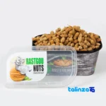 Packaging view of Akbar Rastgoo Dried Mulberries Organic label and
