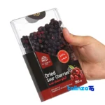 Packaging view of Zarnegaraan Dried Sour Cherry - Organic Delight label and