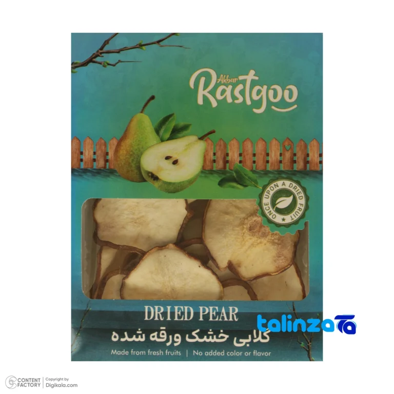 Akbar Rastgoo Dried Pears Organic design and key details (Front view)