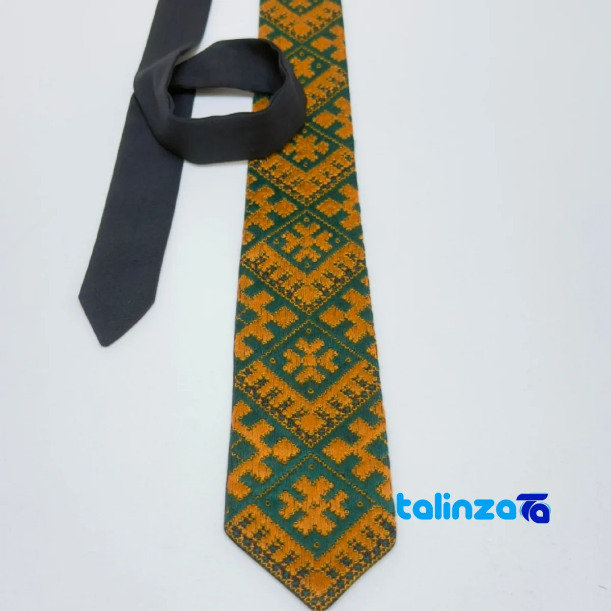 Packaging view of Parizad Handmade Men's Tie Unique Design label and