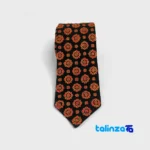Handcrafted Men's Tie Floral Design - Packaging view showing label and